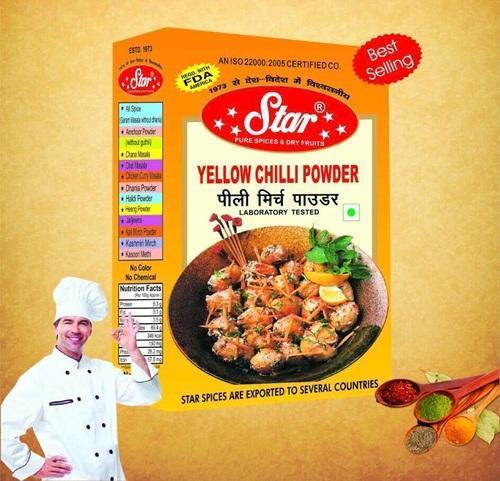 Yellow Chilli Powder Packs