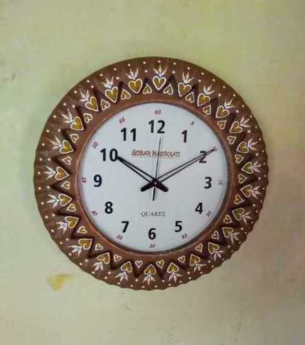 Brown Handmade Designer Wall Clock