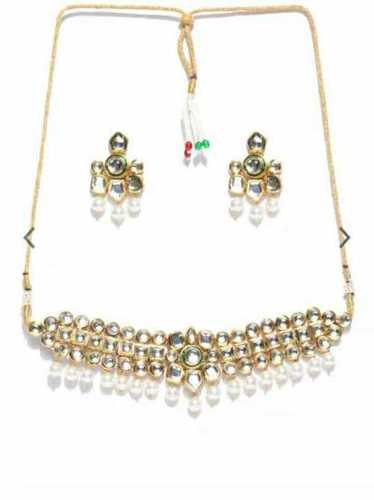 Designer Gold Plated Kundan Meena Choker Set