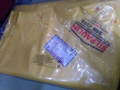 Yellow And Blue Plain Waterproof Silpaulin Tarpaulins 