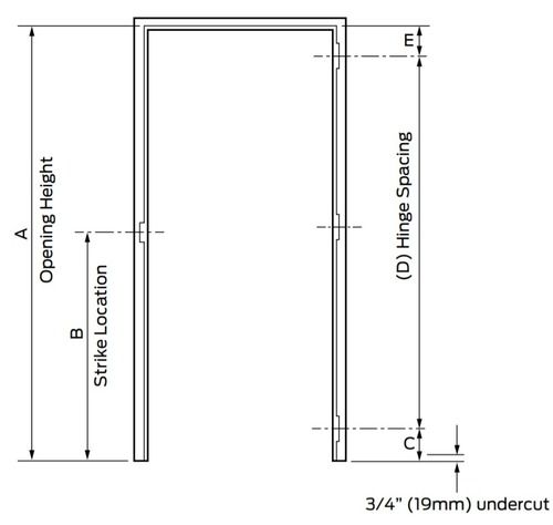 Coated Rectangular Door Frame