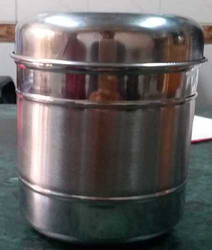 Silver Round Shape Kitchen Stainless Steel Box