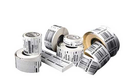 White Paper Printed Barcode Stickers