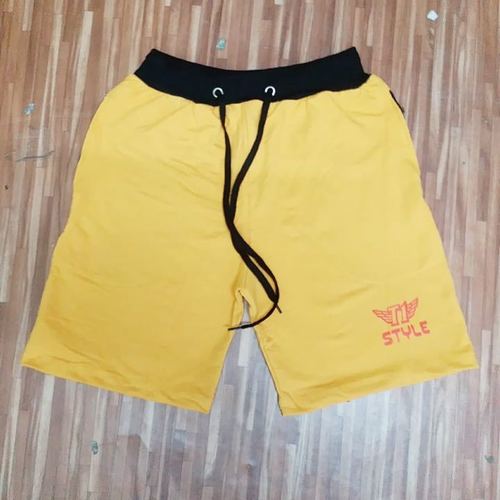 Yellow Loopknit Fabric Mens Shorts