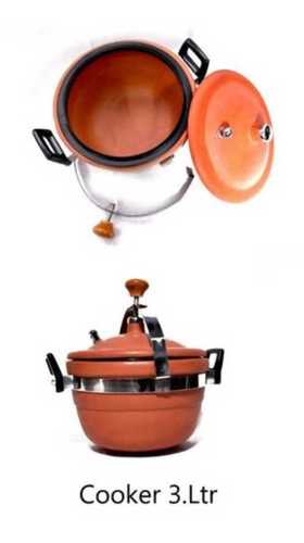 Round Shape Red Clay Cooker