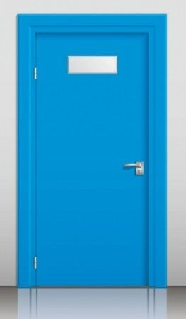 Blue Color Honeycomb Doors