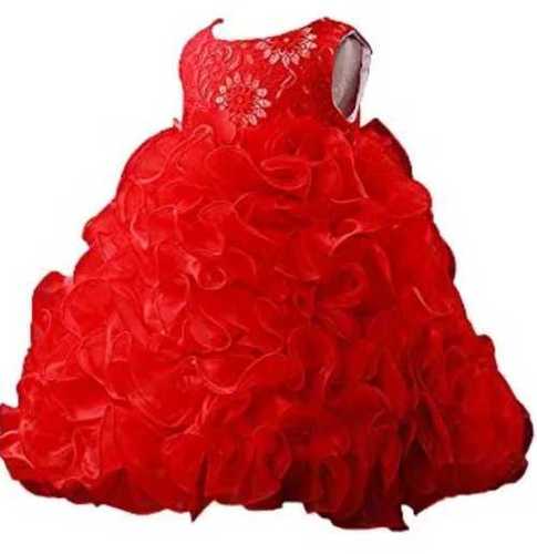 Fancy Red Baby Frock