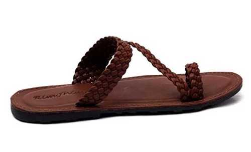 Brown Attractive Pattern Men'S Slipper