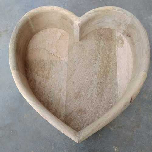 Heart Shape Wooden Tray