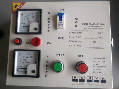 Powder Coated Single Phase Control Panel