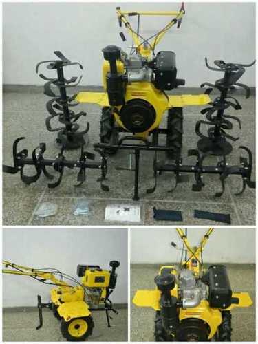 Yellow-Black Kk-Ic-400 D Kisan Kraft Rotary Weeder