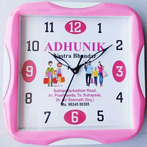 Various Colors Are Available Rectangular Shape Wall Clock