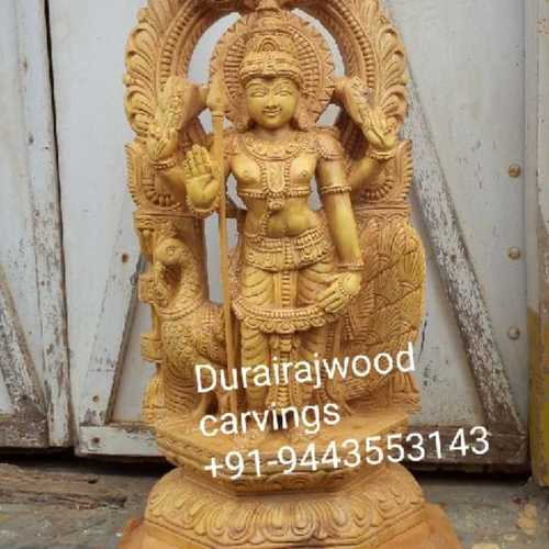 Wooden Lord Murugan Sculptures