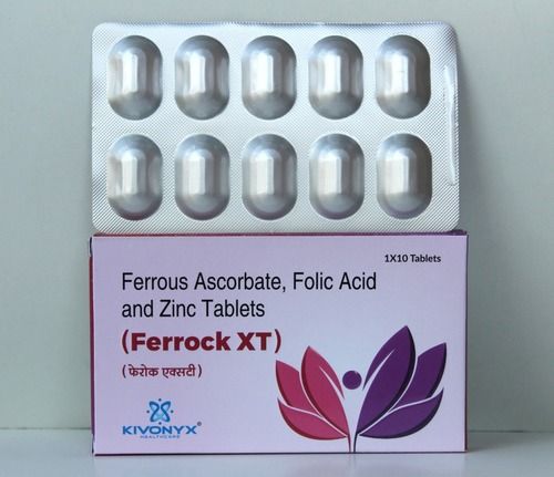 Ferrous Ascorbate, Folic Acid And Zinc Tablets (Ferrock XT)
