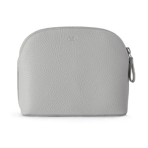 Grey Color Cosmetic Leather Pouch