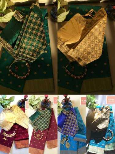 Top 73+ silk saree with readymade blouse latest