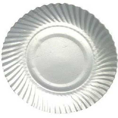 Silver Coated Paper Plates Size: Various