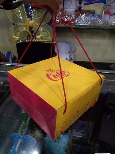 Paper Designer Rope Handle Cake Box