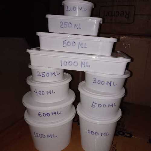 White Disposable Packaging Container With Lid