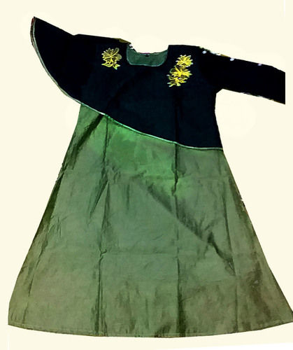 Fancy Kurti In Chanderi Silk With Hand Embroidery Size: Double Extra Small