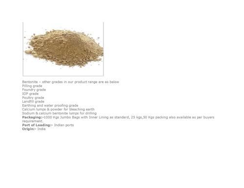 Brown Color Bentonite Powder