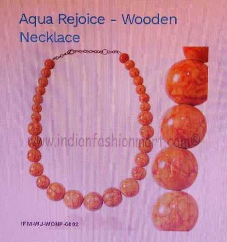 Wood Beads Round Necklace  Gender: Women'S