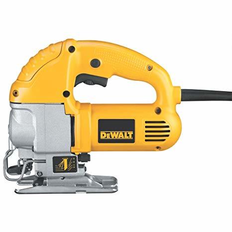 Dewalt Jigsaw - Precision Cutting Tool with Laser Guide & Ruler | LED Light, Double Switch Control, Integrated Dust Blower, Quick Release Chuck, Magnetic Blade Storage