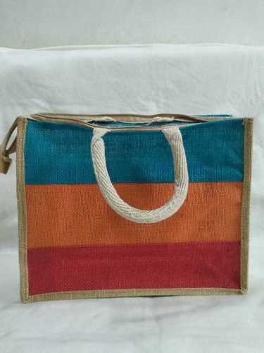 Blue Fancy Jute Carry Bag