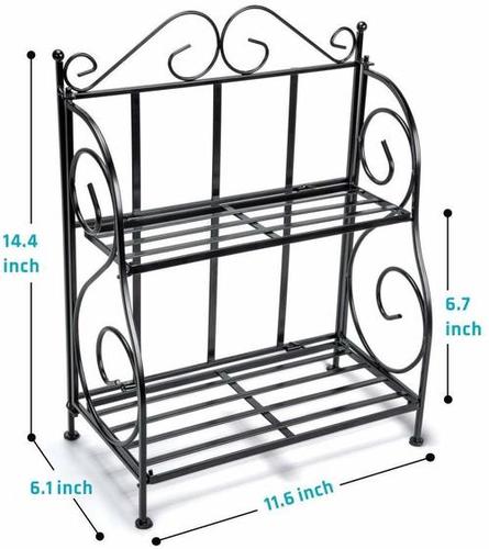 Ascent Homes 2-Tier Foldable Shelf Rack K