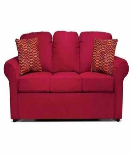 Red Designer Wooden Cushion Sofa