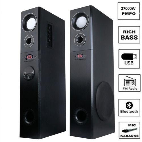 Electrosac Es-8044 Deep Bass Dual Multimedia Tower Speakers