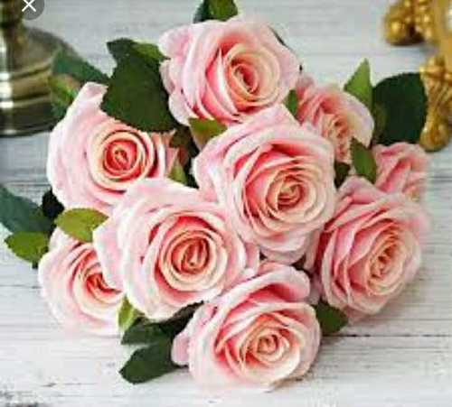 10 Pink Roses In Brown Paper, Flower Bouquet in Allahabad