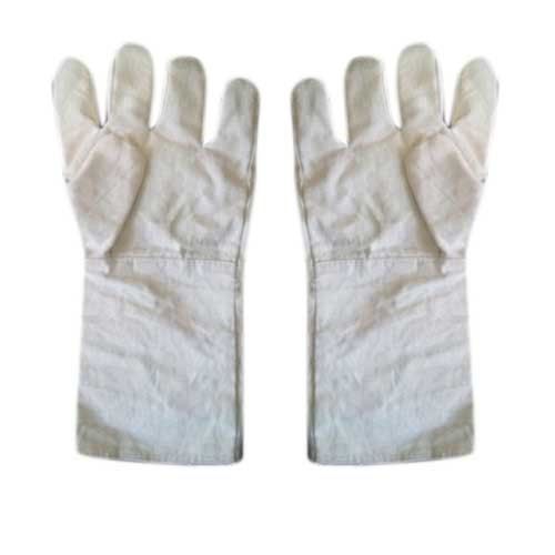 Blue White Cotton Safety Hand Gloves