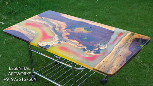 Epoxy Resin Wooden Dining And Coffee Table Top