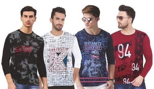 Men's Printed Round Neck T-shirts