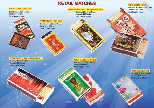 Retail Safety Matches Box