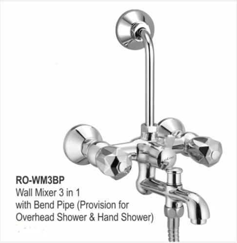 Bath Hardware Sets Wall Mixer 3 In 1 With Bend Pipe (Provision For Overhead Shower &Hand Shower)