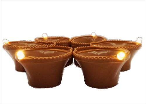 Brown Decorative Festival Led Diya