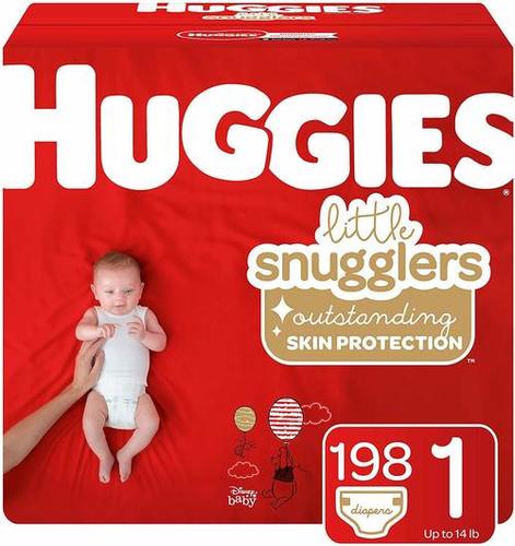 White Huggies Little Snugglers Baby Diapers Size 1