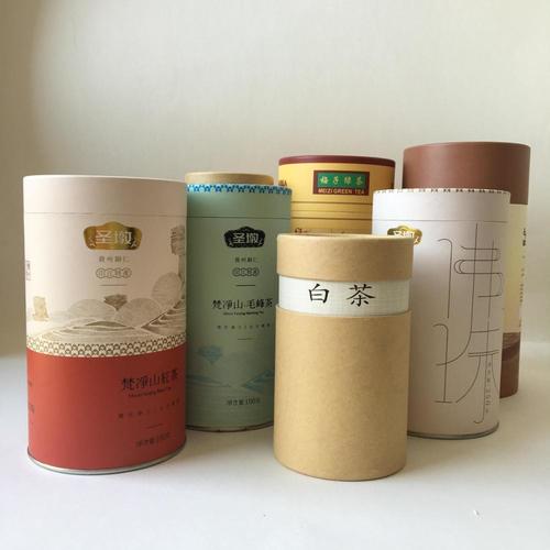 Paper Kraft Cylinder Packaging Box Container For Tea