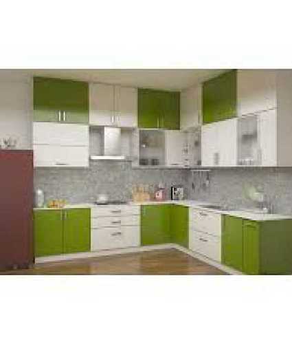 L Type Laminated Modular Kitchen and Wardrobes