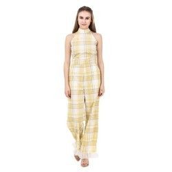 Checked Jumpsuit For Ladies