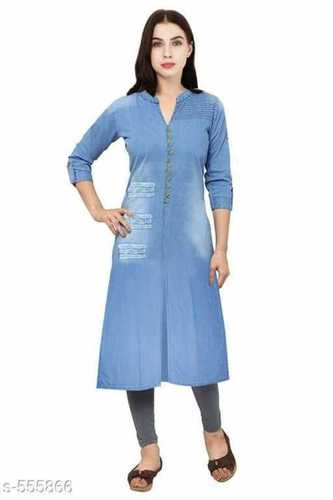Update more than 83 jeans fabric kurti