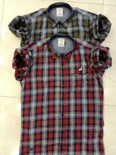 Anti-shrink Men's Check Shirt