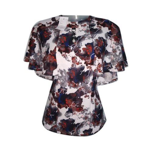 Indian Cotton Round Neck Ladies Printed Party Wear Top