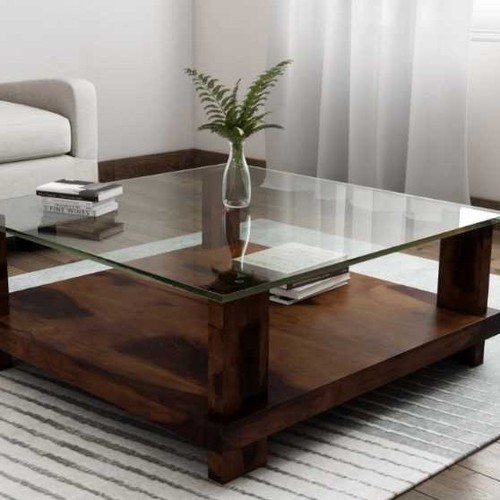 High Glossy Wooden Tea Table No Assembly Required