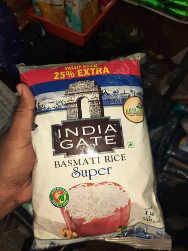 India Gate Organic Long Grain Basmati Rice - Soft Texture, White Color, Low In Fat | Packed in Plastic Sack Bags, Sourced from India