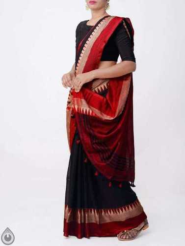 Multicolored Ladies Khadi Cotton Saree