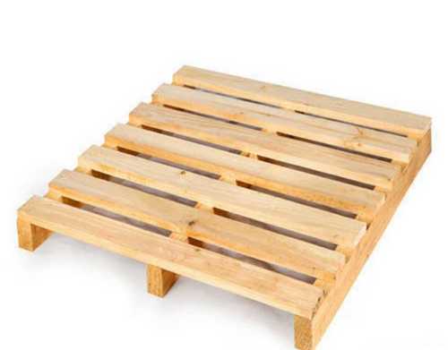 Two Way Wooden Pallet - Moisture 19%, Termite Proof , New Wood Material in Brown Finish