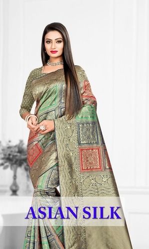 Ami Varsha Fashion Women Digital Printed Saree With Blouse Piece